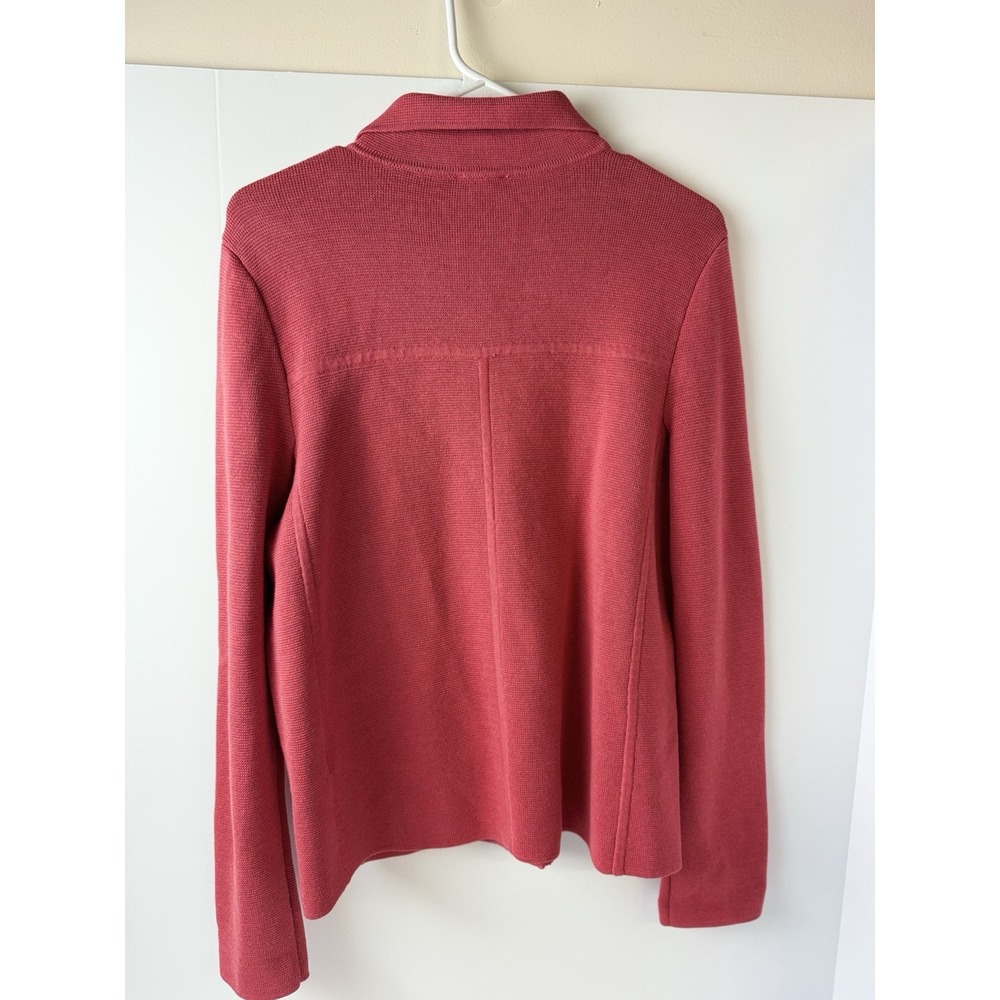 Talbots Women's Stretch Coral Cotton Rayon Knit Blazer Jacket Sz‎ M NWT - Picture 3 of 5